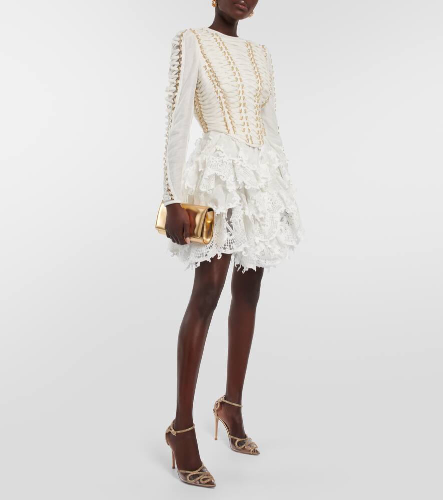 Gianvito Rossi Embellished leather and PVC sandals