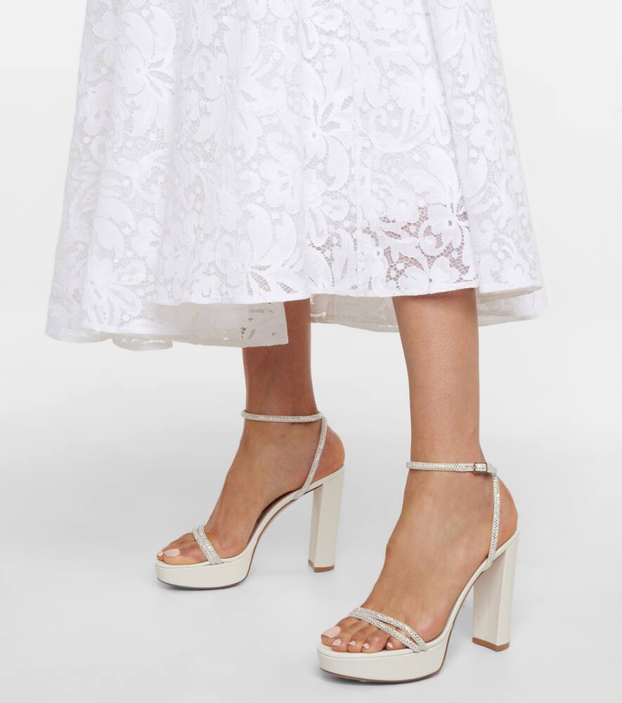 Gianvito Rossi Embellished leather platform sandals