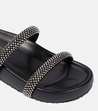 Gianvito Rossi Embellished leather platform slides