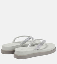 Gianvito Rossi Embellished leather platform thong sandals