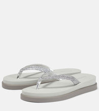 Gianvito Rossi Embellished leather platform thong sandals