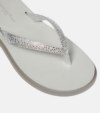Gianvito Rossi Embellished leather platform thong sandals