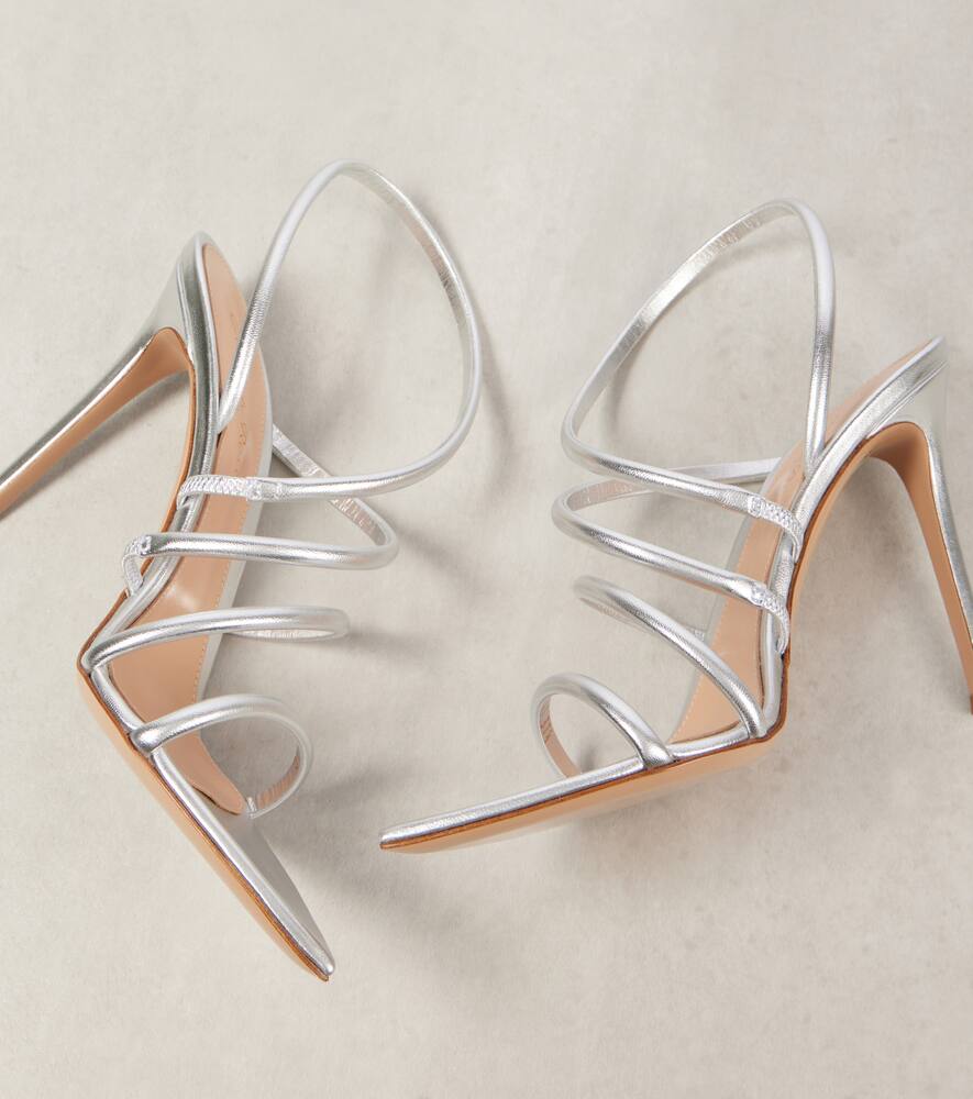 Gianvito Rossi Ettie 105 metallic leather sandals