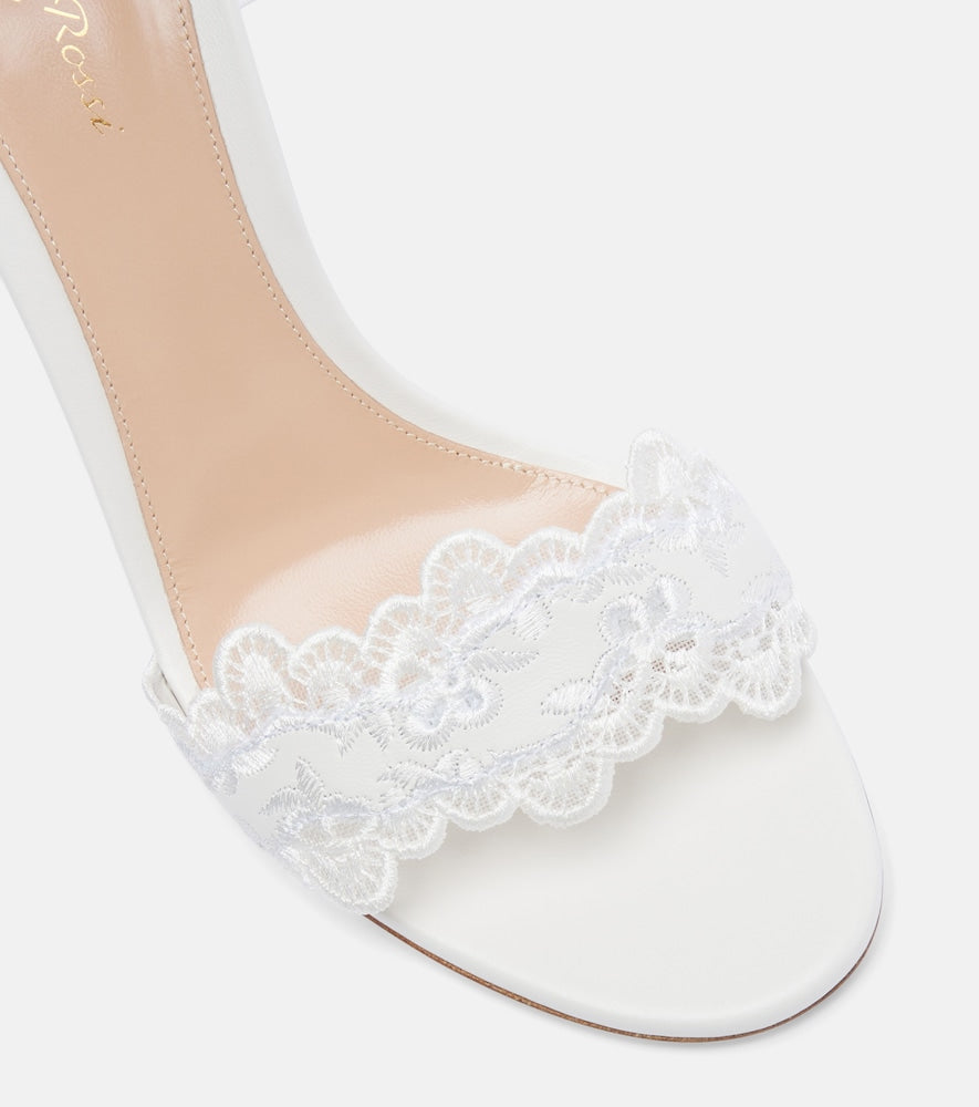 Gianvito Rossi Evie 105 embroidered leather sandals