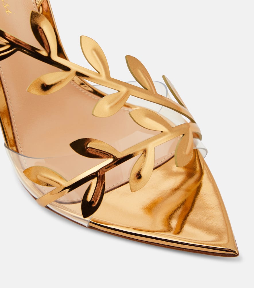 Gianvito Rossi Flavia mirrored leather pumps