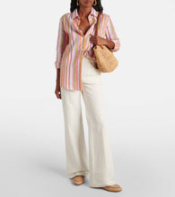 Gianvito Rossi Florio Marbella leather-trimmed raffia mules