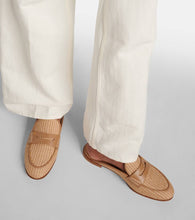 Gianvito Rossi Florio Marbella leather-trimmed raffia mules