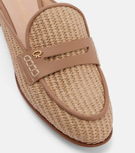 Gianvito Rossi Florio Marbella leather-trimmed raffia mules