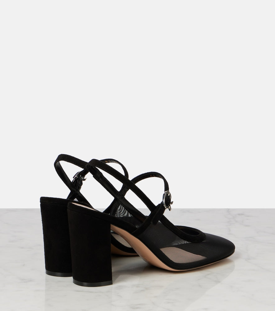 Gianvito Rossi Francoise 85 leather slingback pumps