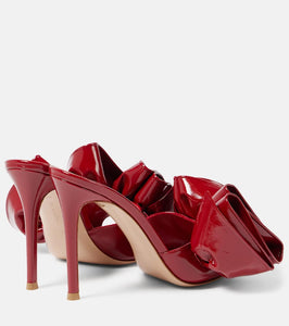 Gianvito Rossi Gabrielle 105 ruffled patent leather mules