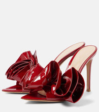 Gianvito Rossi Gabrielle 105 ruffled patent leather mules