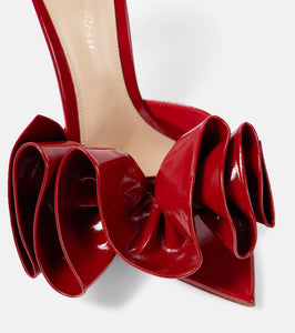 Gianvito Rossi Gabrielle 105 ruffled patent leather mules