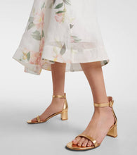 Gianvito Rossi Gaeta 45 metallic leather sandals