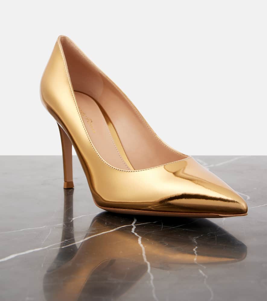 Gianvito Rossi Gianvito 85 metallic leather pumps