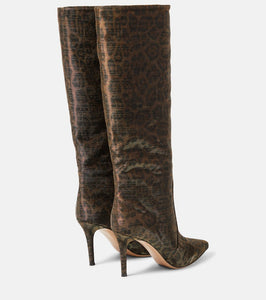 Gianvito Rossi Hansen leopard-print knee-high boots