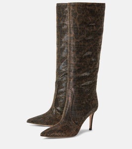 Gianvito Rossi Hansen leopard-print knee-high boots