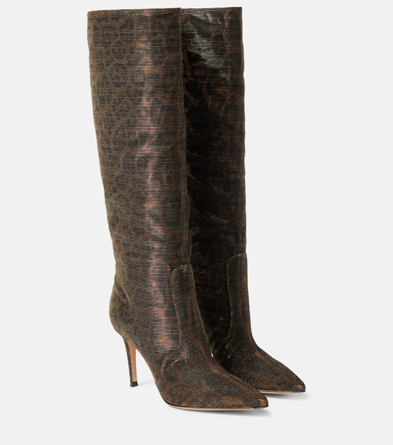 Gianvito Rossi Hansen leopard-print knee-high boots