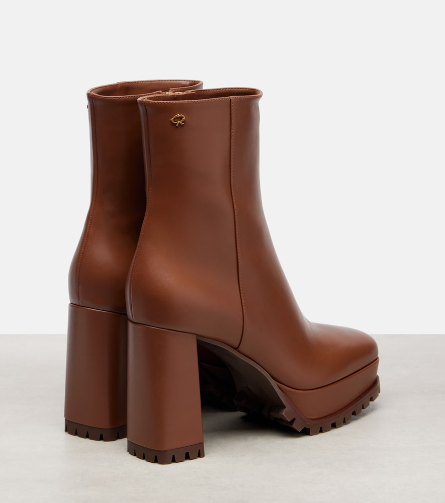 Gianvito Rossi Harlem 70 leather platform ankle boots