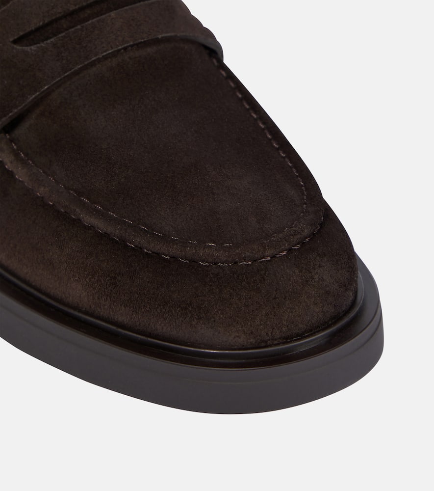 Gianvito Rossi Harris shearling-lined suede loafers