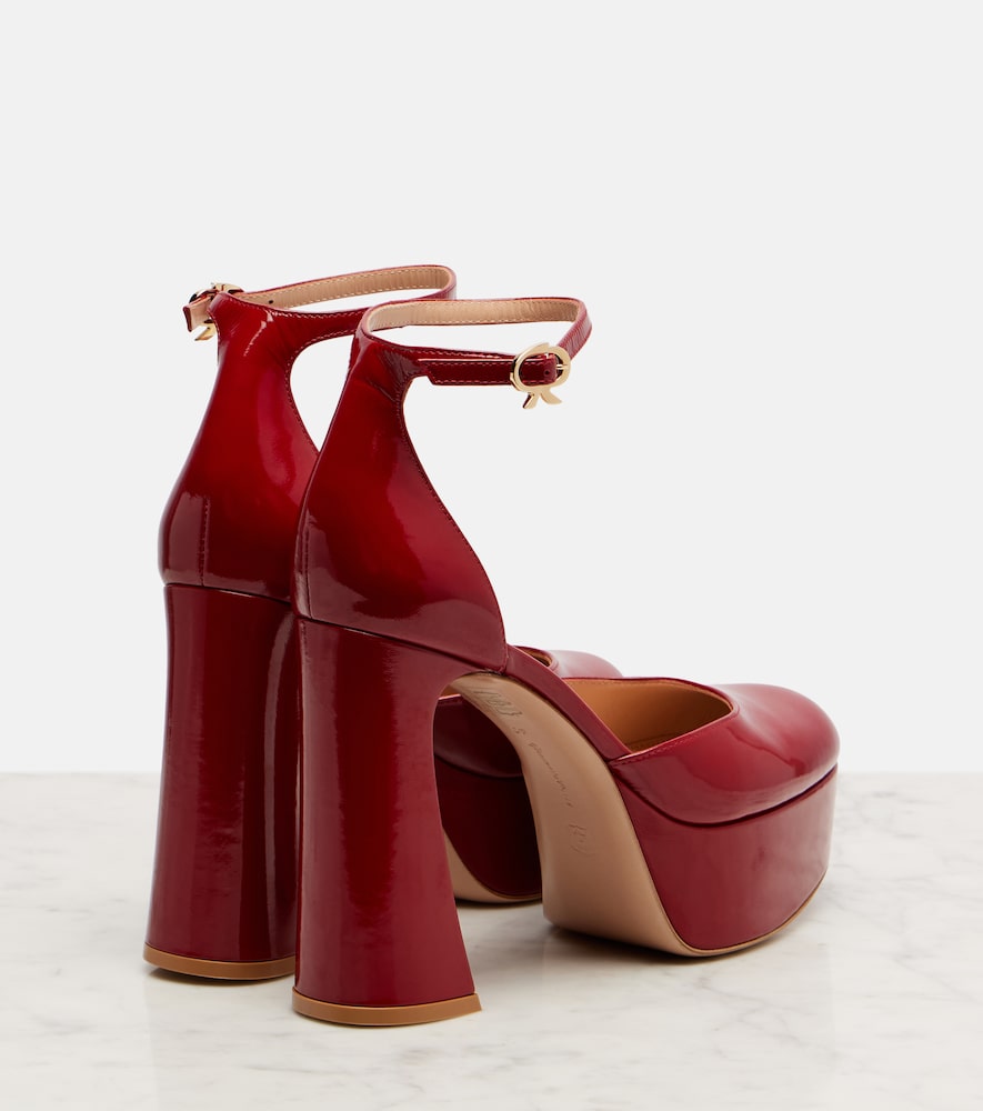 Gianvito Rossi Hilary 100 patent leather platform pumps