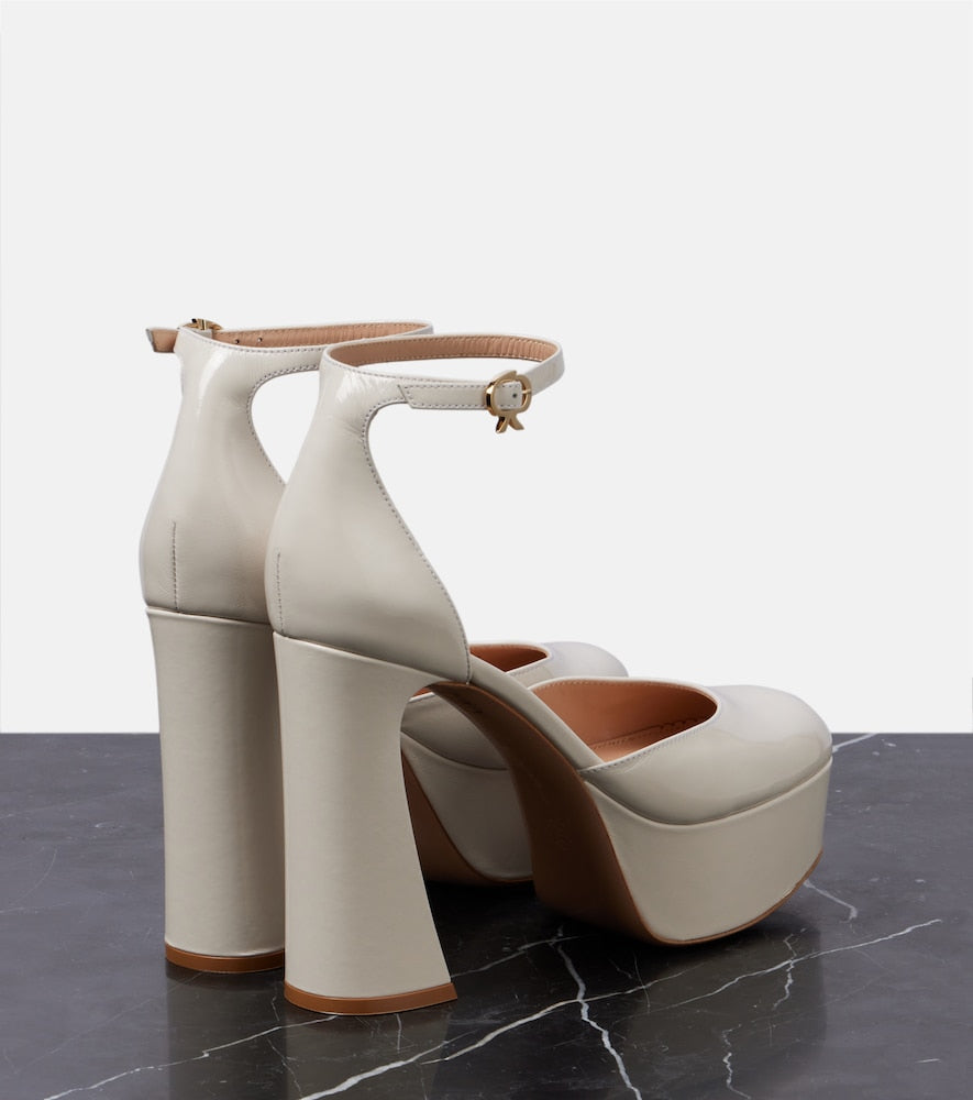 Gianvito Rossi Hilary patent leather platform pumps