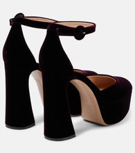 Gianvito Rossi Holly D'Orsay velvet platform pumps