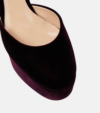 Gianvito Rossi Holly D'Orsay velvet platform pumps