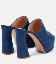 Gianvito Rossi Holly denim platform mules