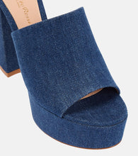 Gianvito Rossi Holly denim platform mules