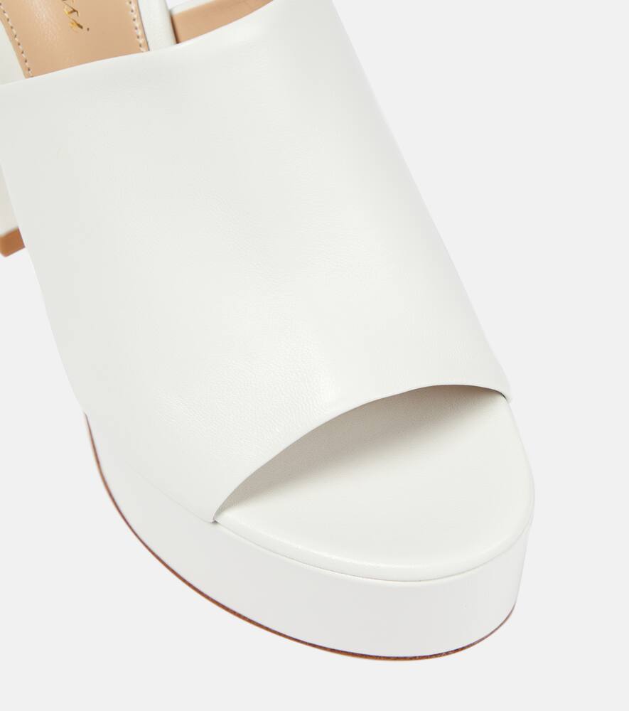 Gianvito Rossi Holly leather platform mules