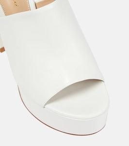 Gianvito Rossi Holly leather platform mules