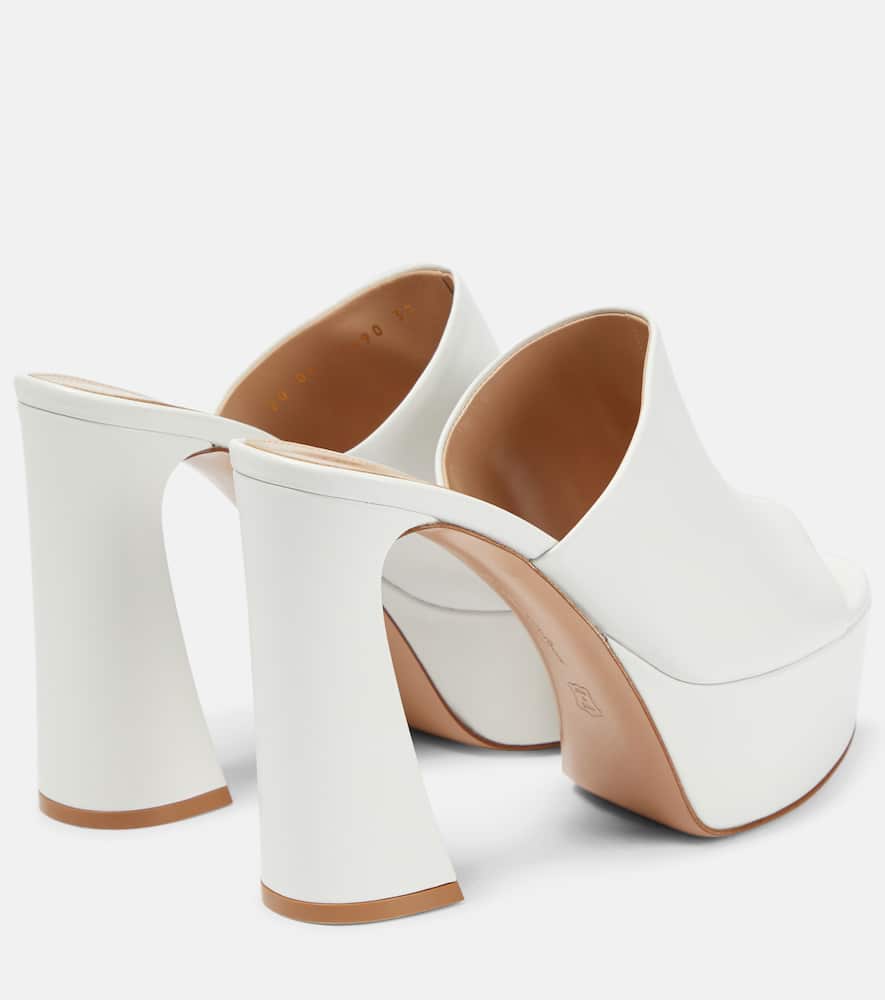 Gianvito Rossi Holly leather platform mules