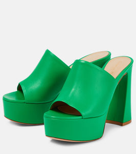 Gianvito Rossi Holly leather platform mules