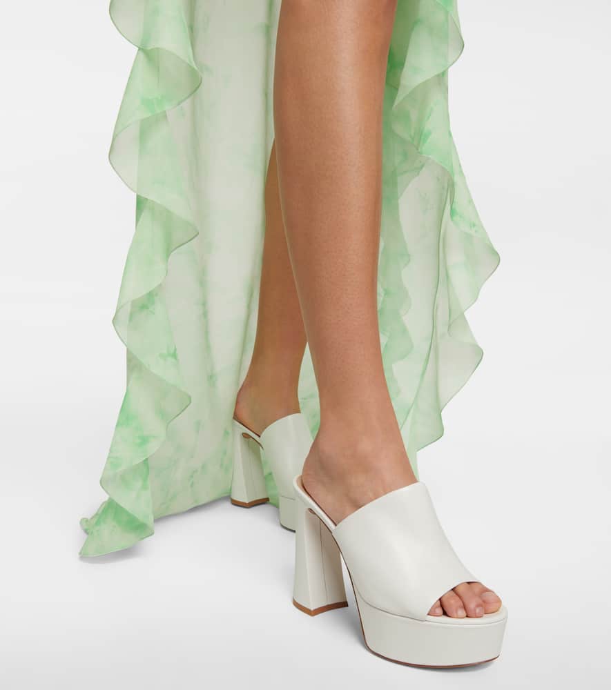 Gianvito Rossi Holly leather platform mules