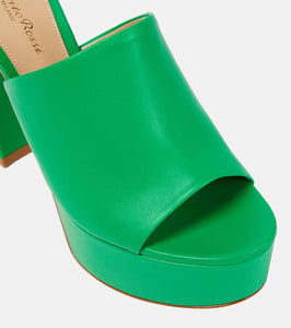 Gianvito Rossi Holly leather platform mules