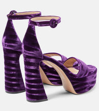 Gianvito Rossi Holly velvet platform sandals
