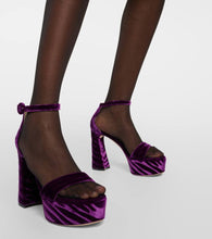 Gianvito Rossi Holly velvet platform sandals