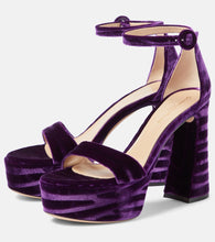 Gianvito Rossi Holly velvet platform sandals