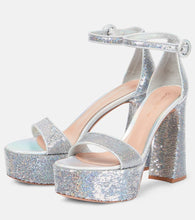 Gianvito Rossi Holographic platform sandals