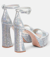 Gianvito Rossi Holographic platform sandals