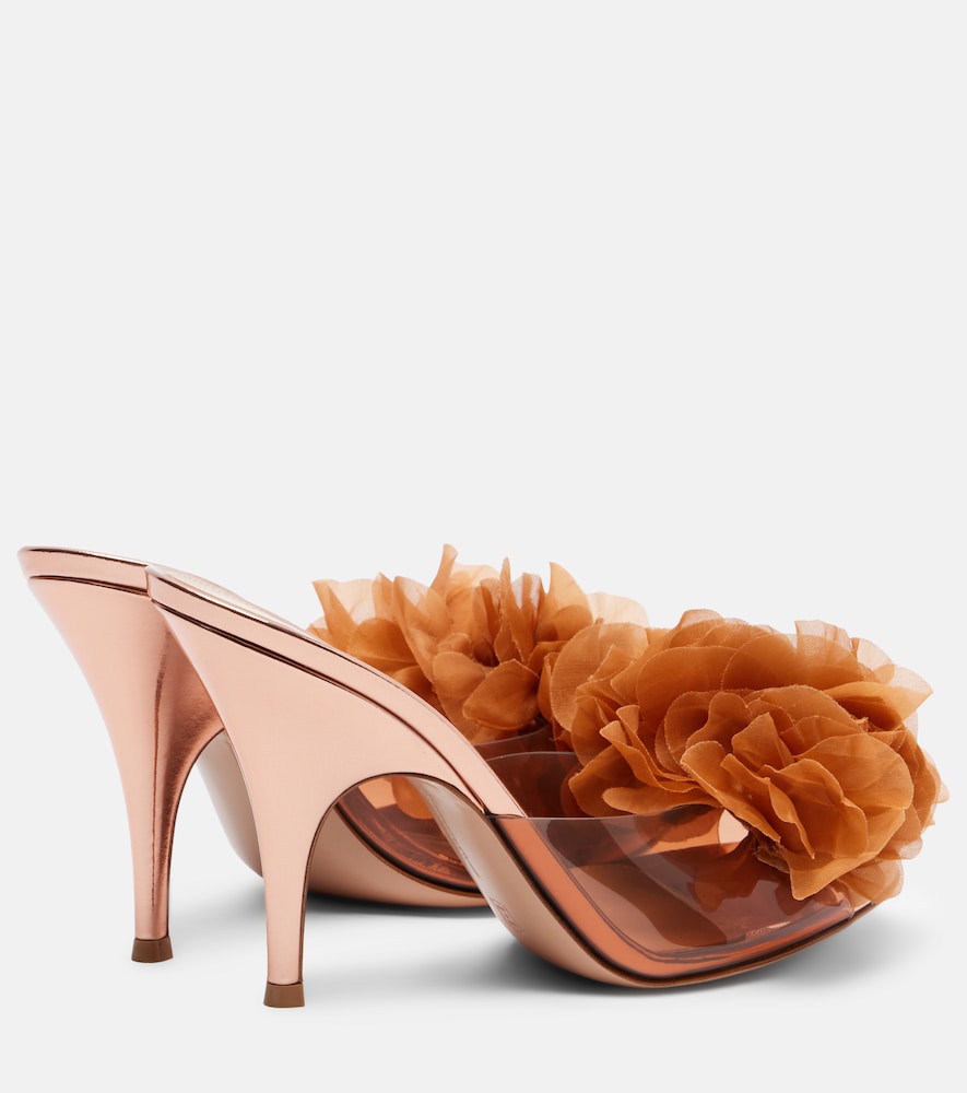 Gianvito Rossi Igea floral-applique PVC mules