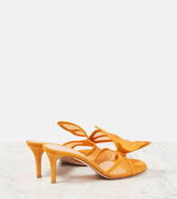 Gianvito Rossi Ilia suede-trimmed mesh mules