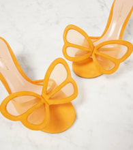 Gianvito Rossi Ilia suede-trimmed mesh mules