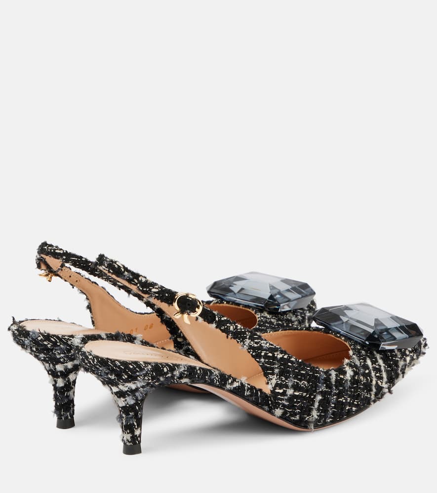 Gianvito Rossi Jaipur 55 Bouclé slingback pumps
