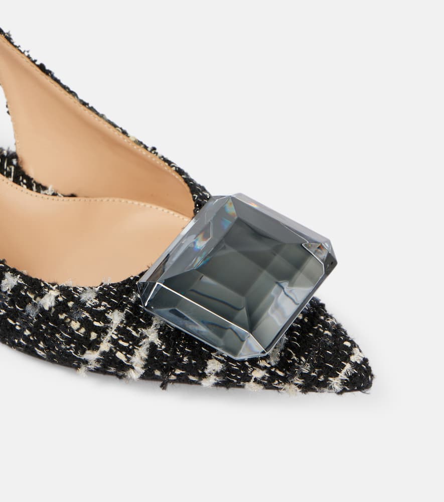 Gianvito Rossi Jaipur 55 Bouclé slingback pumps
