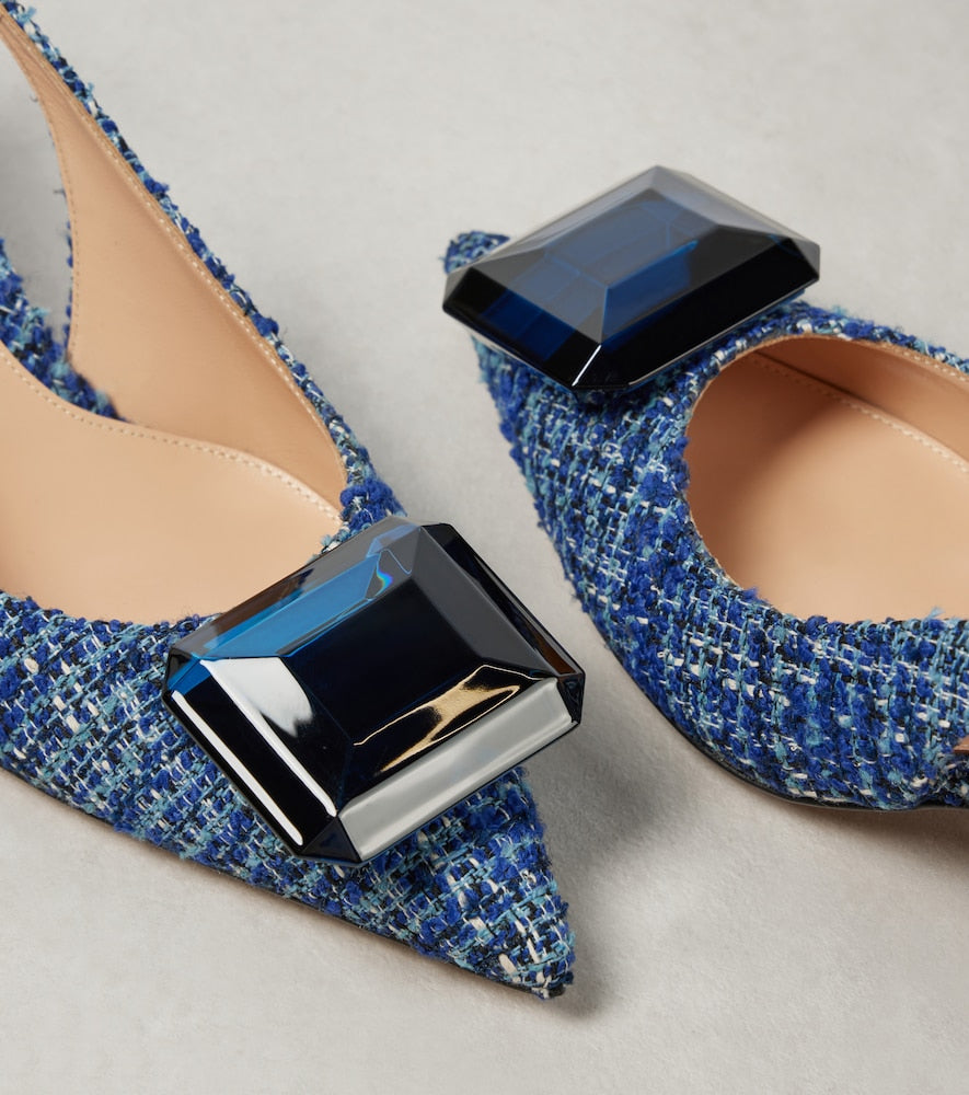 Gianvito Rossi Jaipur 55 boucle slingback pumps