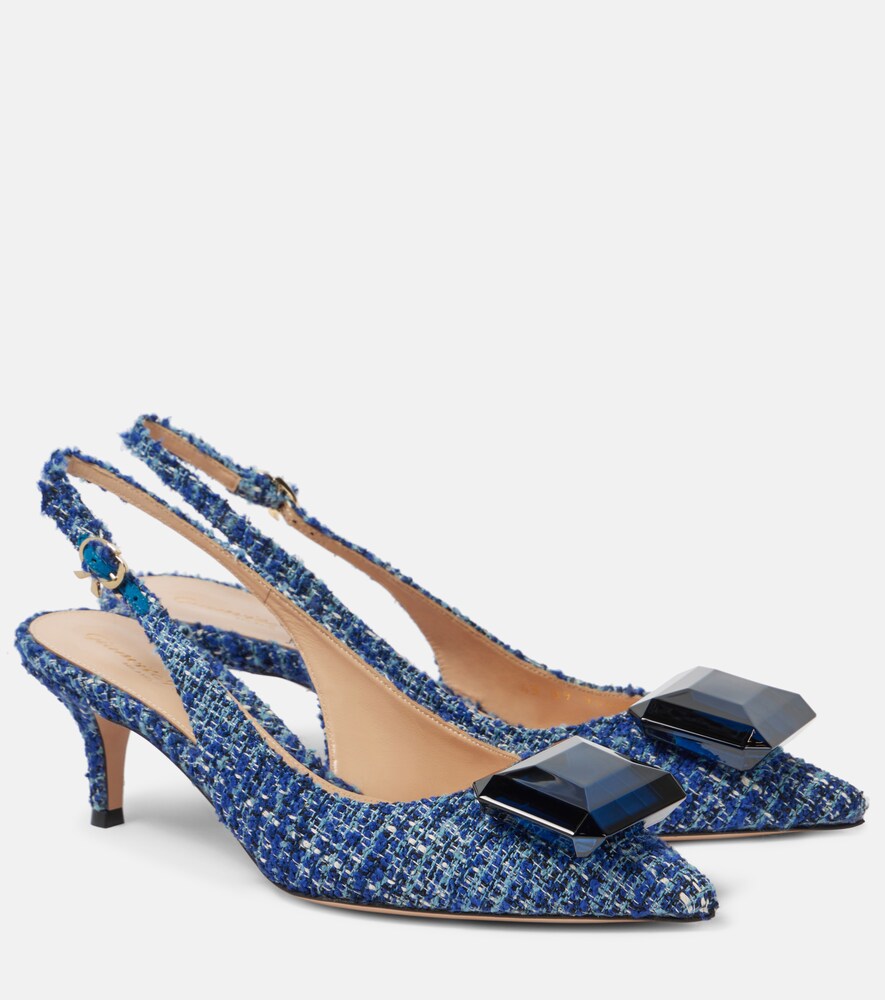 Gianvito Rossi Jaipur 55 boucle slingback pumps