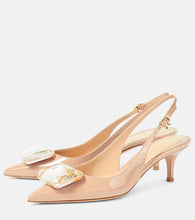 Gianvito Rossi Jaipur 55 patent leather slingback pumps