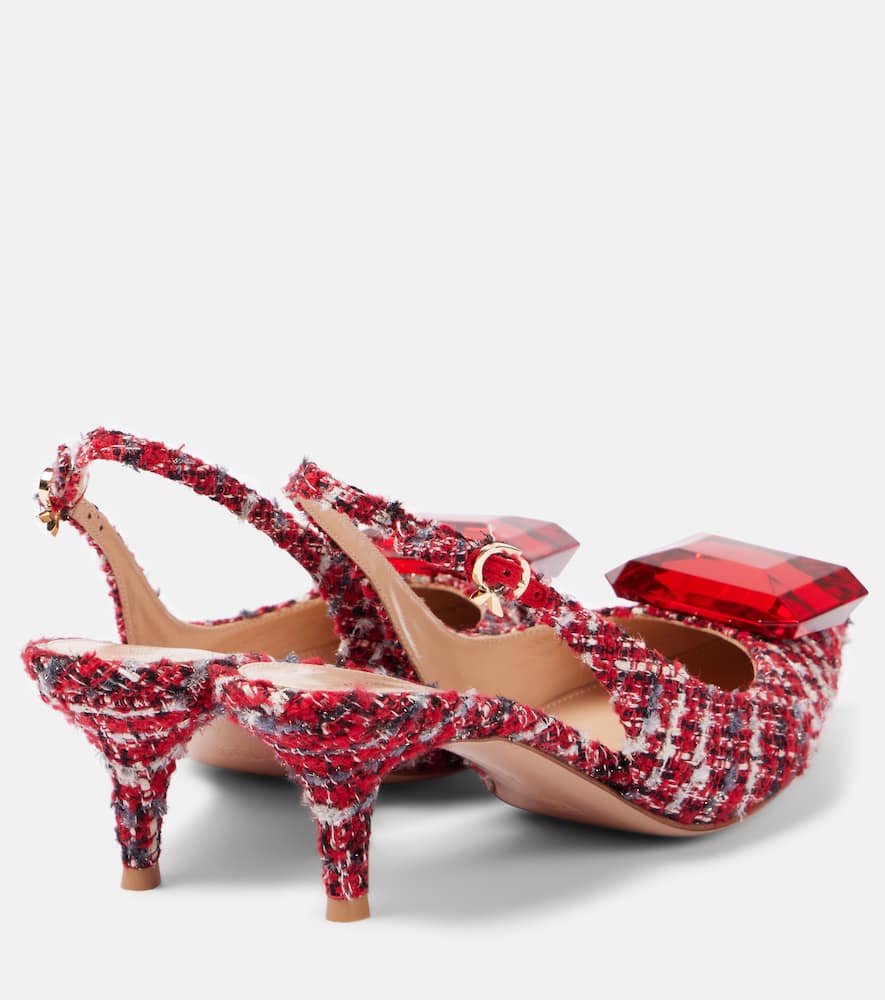 Gianvito Rossi Jaipur Bouclé slingback pumps