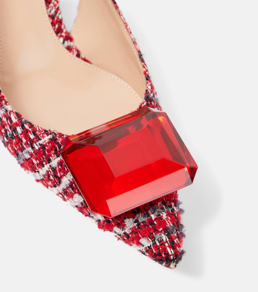 Gianvito Rossi Jaipur Bouclé slingback pumps